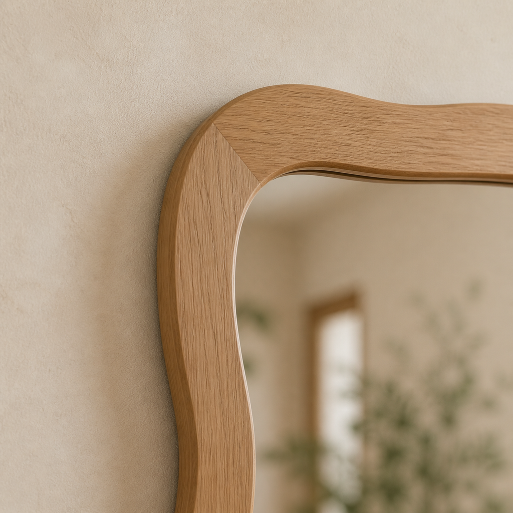 Arden Wavy Oak Wall Mirror