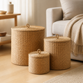 Nola Lidded Seagrass Basket Set